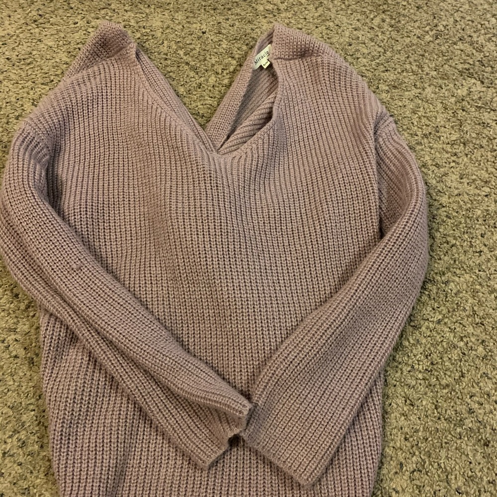 Knot back sweater